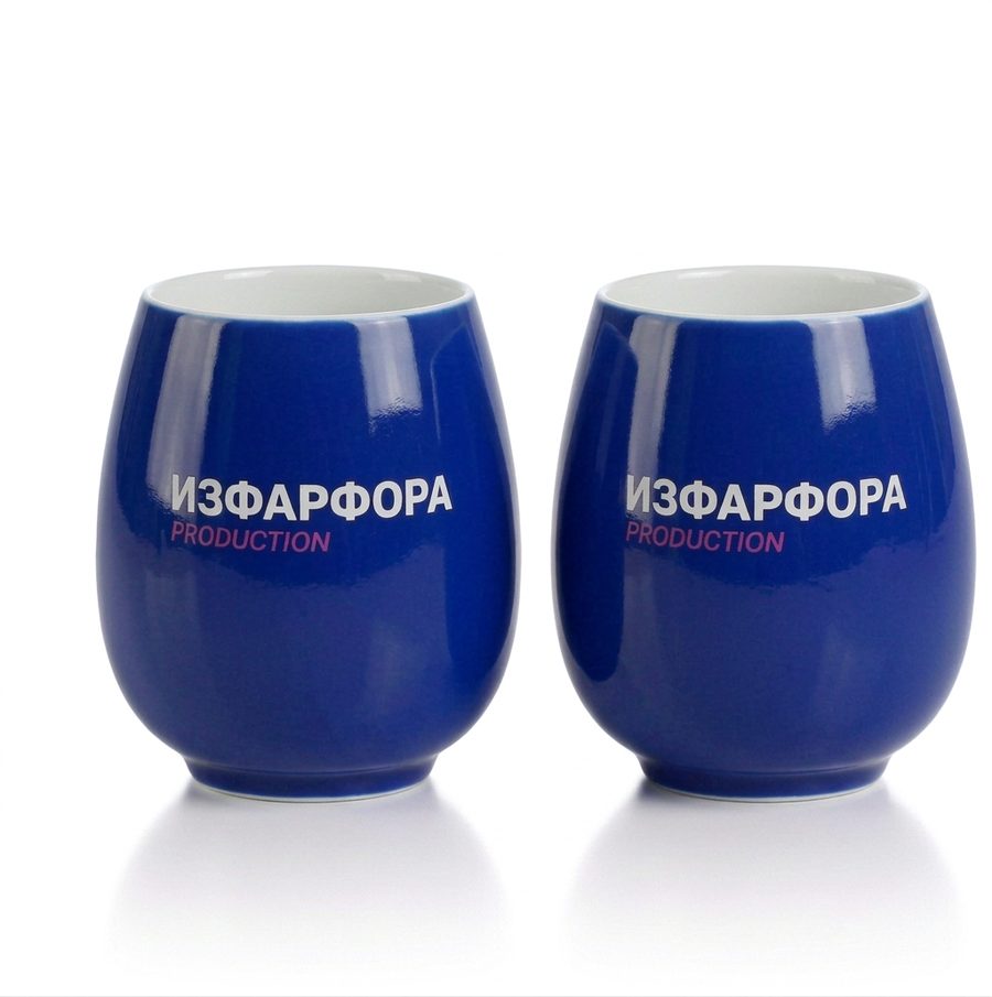 Фарфоровый стакан «бочонок» с логотипом